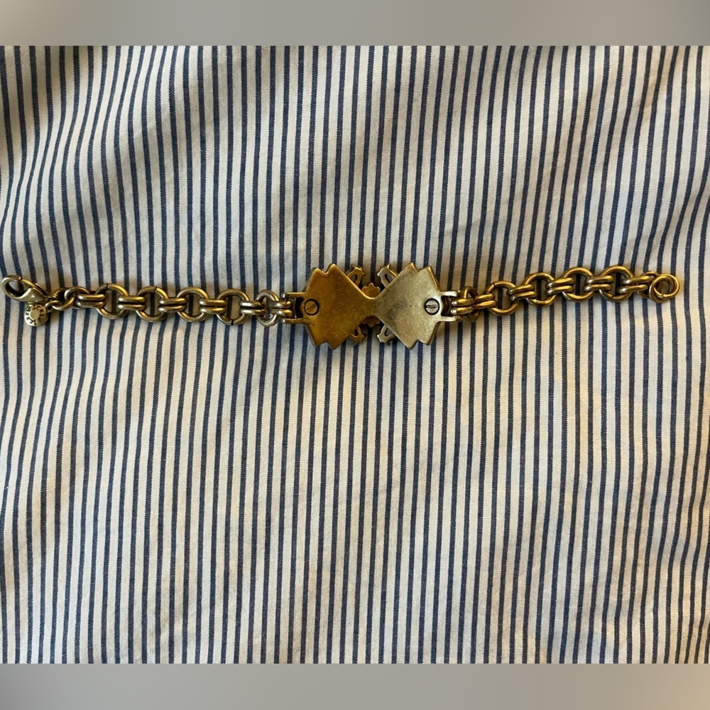 VINTAGE J.Crew Gold Rhinestone Bracelet - Picture 8 of 9